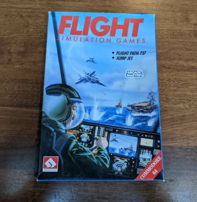 Flight Simulation Games - Commodore 64 Flight Path 737 & Jump Jet Big Box Game - Image 1 of 4