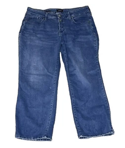 Pantalones de mezclilla para mujer NYDJ Marilyn Straight Lift x Tuck lavado claro talla 12 - Imagen 1 de 10