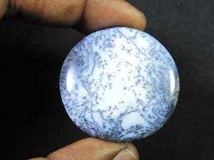 WOW!! WONDERFUL NATURAL Dendrite OPAL HANDMADE ROUND GEMSTONE 38X38X05 MM C631 - Picture 1 of 9