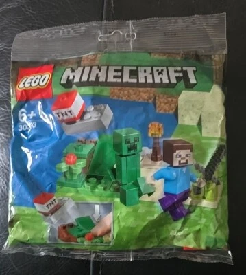 LEGO Minecraft Steve and Creeper 30393 Minifig Set Polybag New Factory Sealed - Image 1 of 2