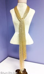 Bufanda con flecos brillantes/estrella de rock glamour discoteca años 70-80 60" x 16" accesorios de disfraz - Imagen 1 de 14
