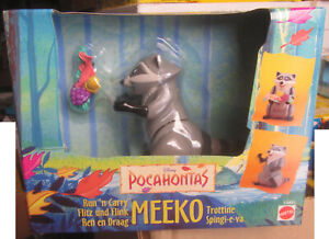 Pocahontas Meeko Spingi e va Run n Carry Disney Mattel 1995