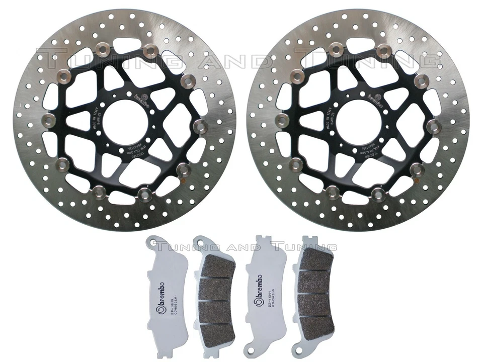 Disques frein avant BREMBO + Plaquettes LA POUR HONDA XL VARADERO 1000 1999>2002 - Photo 1/1