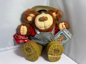1985 FURSKINS BUBBA 14" Cabbage Patch Teddy Bear Tater Farmer By Xavier Roberts - Picture 1 of 6