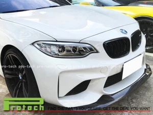 Carbon Fiber GTS Style Front Bumper Spoiler Lip Fits on 2015-2018 F87 M2 - Picture 1 of 2