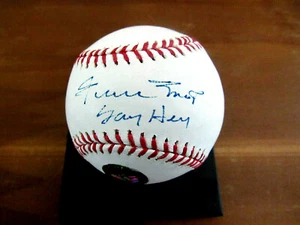 WILLIE MAYS SAY HEY GIANTS METS HOF SIGNED AUTO BASEBALL OML SAY HEY AUTHENTIC - Picture 1 of 3