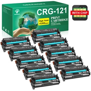 10Pcs CRG-121 Black High Yield Toner Set for Canon 121 Image CLASS D1620 D1650 - Picture 1 of 5
