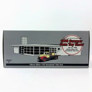 1st Gear 1:34 International 1957 Stake Truck, 1998 Summer Farm Toy Show NEW - Picture 1 of 9