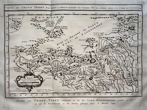 1770 Schley - 'Carte du Grand Thibet' Karte von Tibet, China - fein - Bild 1 von 5