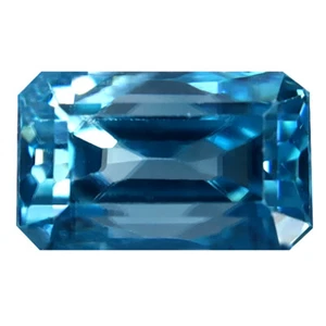 2.07 ct Eye-popping Octagon Cut (7 x 4 mm) Cambodian Blue Zircon Loose Gemstone - Picture 1 of 2