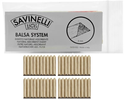 Savinelli Pfeifenfilter Balsaholz 6 mm 100 Stück (5 x 20 Filter) - Bild 1 von 3