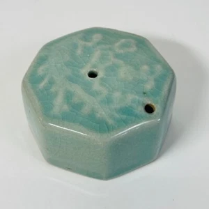 Vintage Korean Celadon Water Dropper Octagon Beautiful - Picture 1 of 8