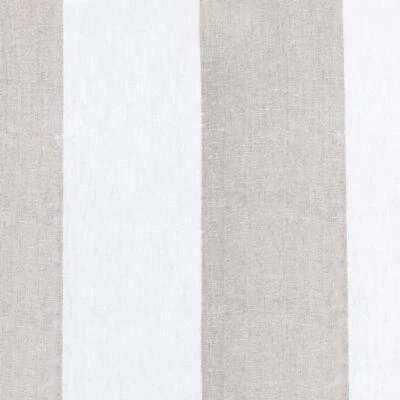 5 COLORS / Newport 100% Linen Large Stripe Fabric - Image 1 of 4