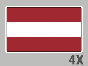 4 Latvia stickers flag decal bumper car bike laptop .. emblem vinyl FL037 - Imagen 1 de 1