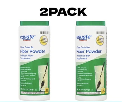 2 - Equate Clear Soluble Fiber Powder, taste free 12.3oz Ea  180 Total Servings - Image 1 of 4