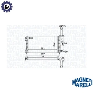RADIATOR ENGINE COOLING 350213183700 FOR FIAT LANCIA 192B2/350A1/843A1.000 1.4L - Picture 1 of 9