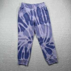 Girls XS 4-5 Purple Tie Dye Jogger Sweatpants Comfort Cozy Hippie - Picture 1 of 6