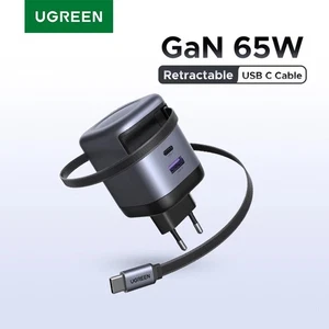 Cable retráctil UGREEN 65W GaN PD3.0 cargador rápido USB C para iPhone Samsung Mac - Imagen 1 de 12