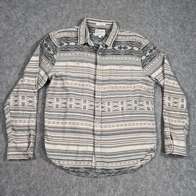Lucky Brand Gray Aztec Classic Fit Button Down Long Sleeve Shirt Mens Size Large - Image 1 of 4