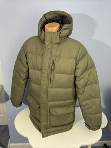 L.L.Bean  Down  Jacket Coat Mens Sz Medium Gray/ Green OFKG3 850 Fill - Picture 1 of 14
