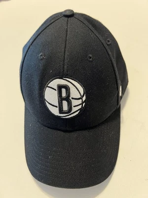 Brooklyn Nets 47 Brand Clean Up Cap Adjustable Black Hat Embroidered Logo - Image 1 of 4