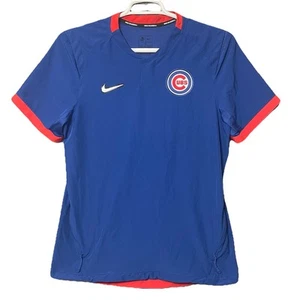 Nike Baseball Chicago Cubs Warmup Jacket Men's Small Short Sleeve Vented MLB - Picture 1 of 8