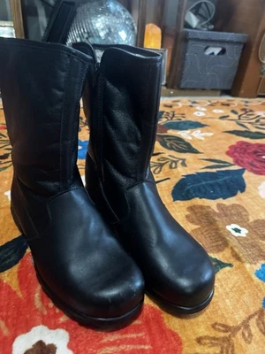 CALENTADORES DE DEDOS DE CANADÁ MUJER ESCUDO IMPERMEABLE CUERO BOTA CREMALLERA Foto 1 de 4