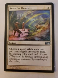 MTG Magic The Gathering Card Brave the Elements Instant White 2014 - Picture 1 of 2