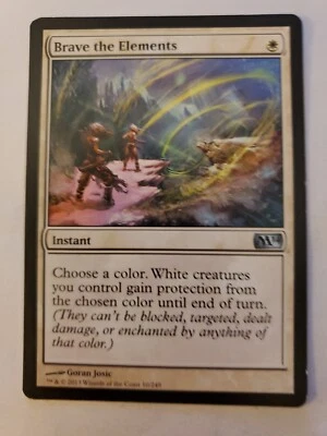 MTG Magic The Gathering Card Brave the Elements Instant White 2014 - Image 1 of 2