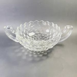 Fostoria Amerikanisches Muster Trophäe Schale 2 Henkel Klarglas Herzstück - Bild 1 von 6