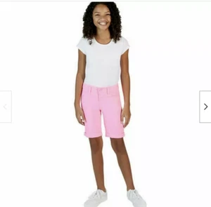 VIGOSS GIRLS BERMUDA SHORTS (PINK LEMONADE NEON PINK SMALL 7/8)NWT - Picture 1 of 2