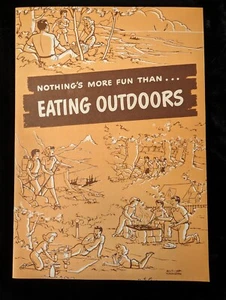 Nothing's More Fun Than Eating Outdoors 1955 Cookbook By Jack Perz Boy Scouts   - Picture 1 of 6