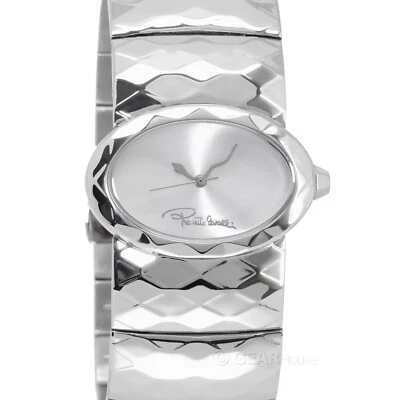 Roberto Cavalli Womens Faceted Watch, Silver Oval Dial, Stainless Steel Band - Image 1 of 4