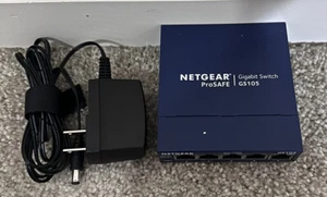 Netgear GS105 V5 Prosafe 5 Port Gigabit Switch WITH POWER ADAPTER - Picture 1 of 2