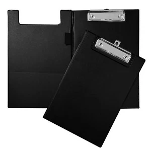 A5 Black Foldover, Clipboard - with Pen Holder Clip, Board - Picture 1 of 6