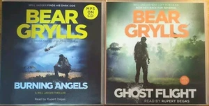Bear Grylls Audiobook Bundle - Burning Angels And Ghost Flight MP3 On Cd - Picture 1 of 6