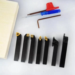 Holder 7pcs/set CNC Indexable Carbide Turning Tools Lathe Cutting Tools - Picture 1 of 4