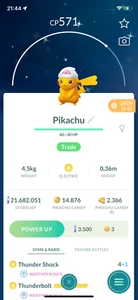 ✨Pokemon | SHINY White Dawn Hat Pikachu | Registered 20k Dust ONLY✨ - Picture 1 of 4