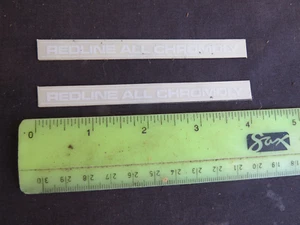 CALCOMANÍAS REDLINE TODAS CROMOLY DÉCADA DE 1980 BLANCAS BMX CRUISER PEGATINAS DE COLECCIÓN NUEVO DE LOTE ANTIGUO - Imagen 1 de 2