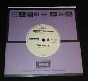 THE BIBLE 45 MINT - HONEY BE GOOD 1980s ROCK ON CHRYSALIS Steve Earle Produced - Picture 1 of 1