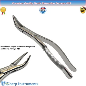 # 69 Dental Extracting Forceps For Upper Lower Roots & Fragments Dental Surgical - Picture 1 of 4