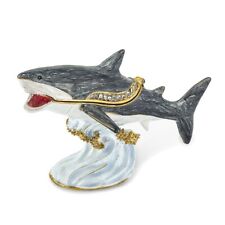 Bejeweled Great White Shark Trinket Box