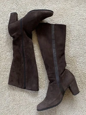 BOTAS ALTAS ARCHE LN FRANCIA CUERO CHOCOLATE BECERRO TALLA 40 1/2 RARAS LUJO Foto 1 de 4