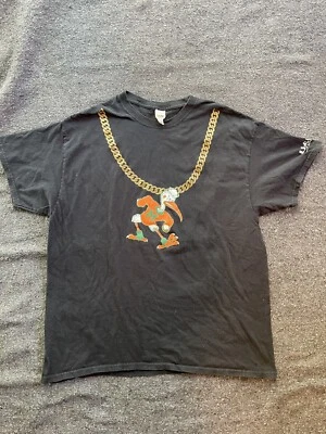 VTG MIAMI HURRICANES TURNOVER CHAIN T-Shirt Alumni Association Sebastian IBIS - Image 1 of 4