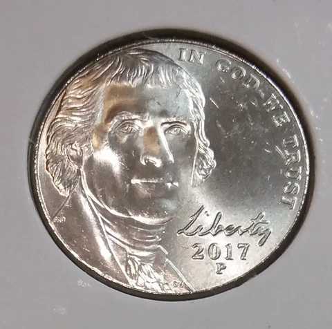2017 Jefferson Nickel  P - BU - Uncirculated Cover