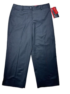 Rafaella Ergofit Women's Black Pull On Slimming Capri Pants Size 8 New - Picture 1 of 9