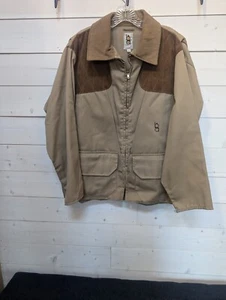 Bob Allen Brown Hunting Shooting Jacket Mens Medium Bird Bags V Pockets Vintage - Picture 1 of 6