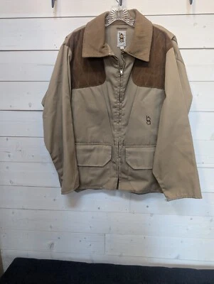 Bob Allen Brown Hunting Shooting Jacket Mens Medium Bird Bags V Pockets Vintage - Image 1 of 4