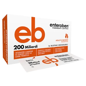 Enteroben Fermenti lattici 200 milaridi Probiotici 14 Stick orosolubili - Foto 1 di 3