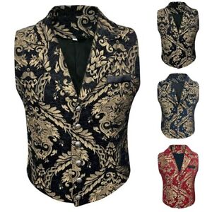 Gilet taille formel homme �� motifs gothiques steampunk cosplay victorien
